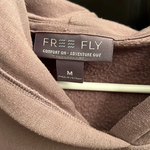 Free fly cropped fleece hoodie. Sz M. Purple! - Picture 2 of 4